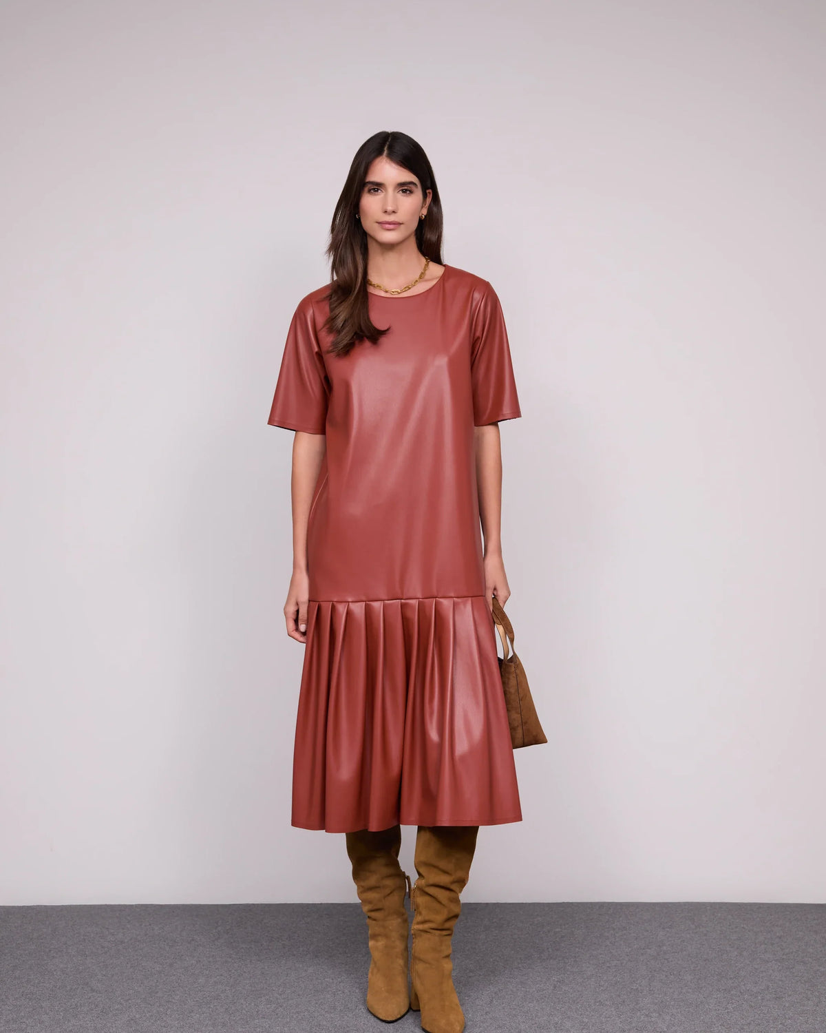 Vestido Plissado Napa