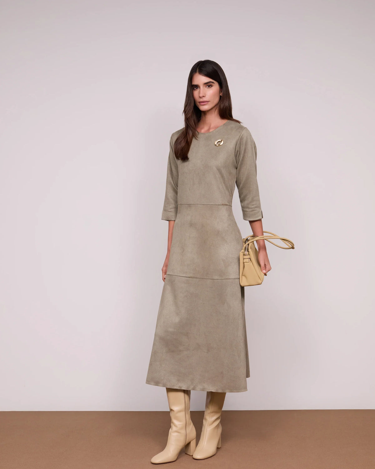 Vestido Midi Suede