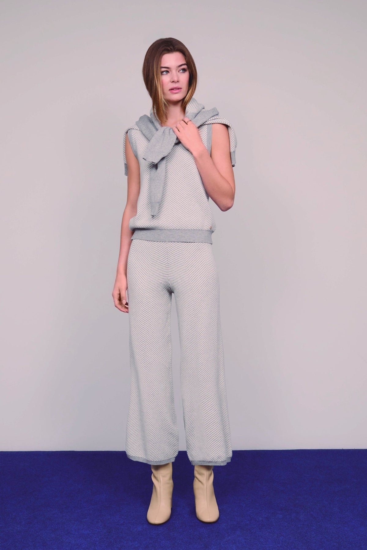 Colete Jacquard — Cinza
