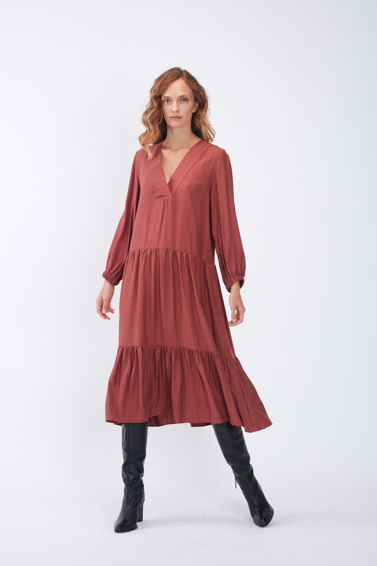 Vestido Midi Liso | GUIMANOS