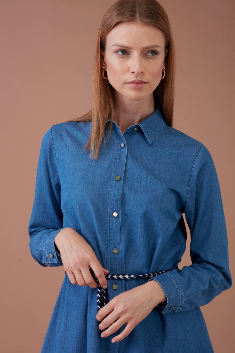 Camiseiro Tencel com Cinto | GUIMANOS – vista 2