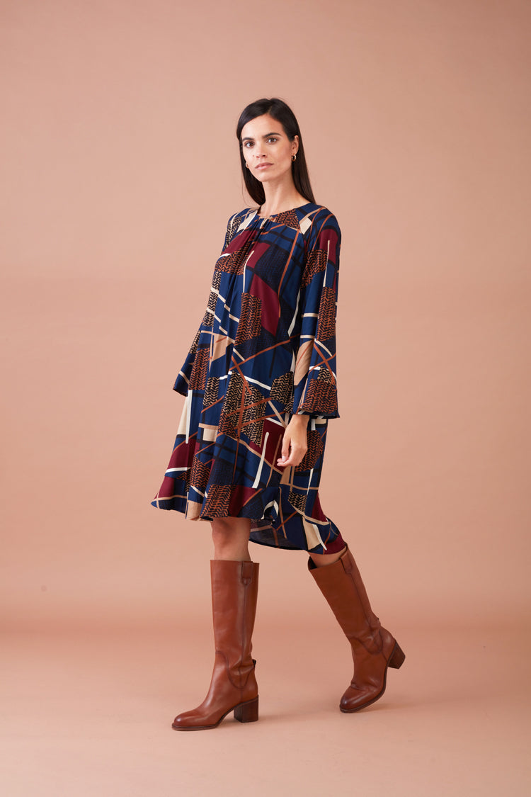Vestido Curto Fluido Estampado | GUIMANOS – vista 2