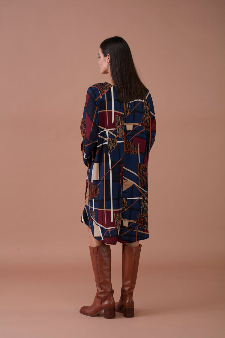 Vestido Curto Fluido Estampado | GUIMANOS – vista 3