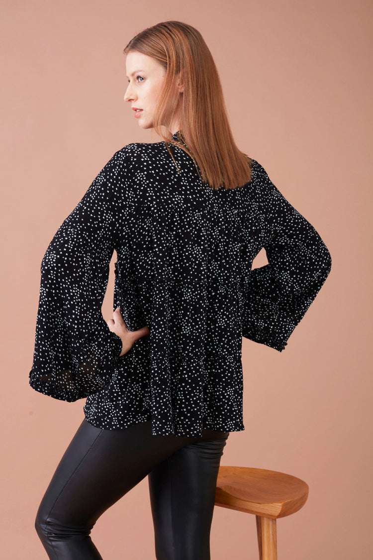 Blusa Folhos Estampada | GUIMANOS – vista 2
