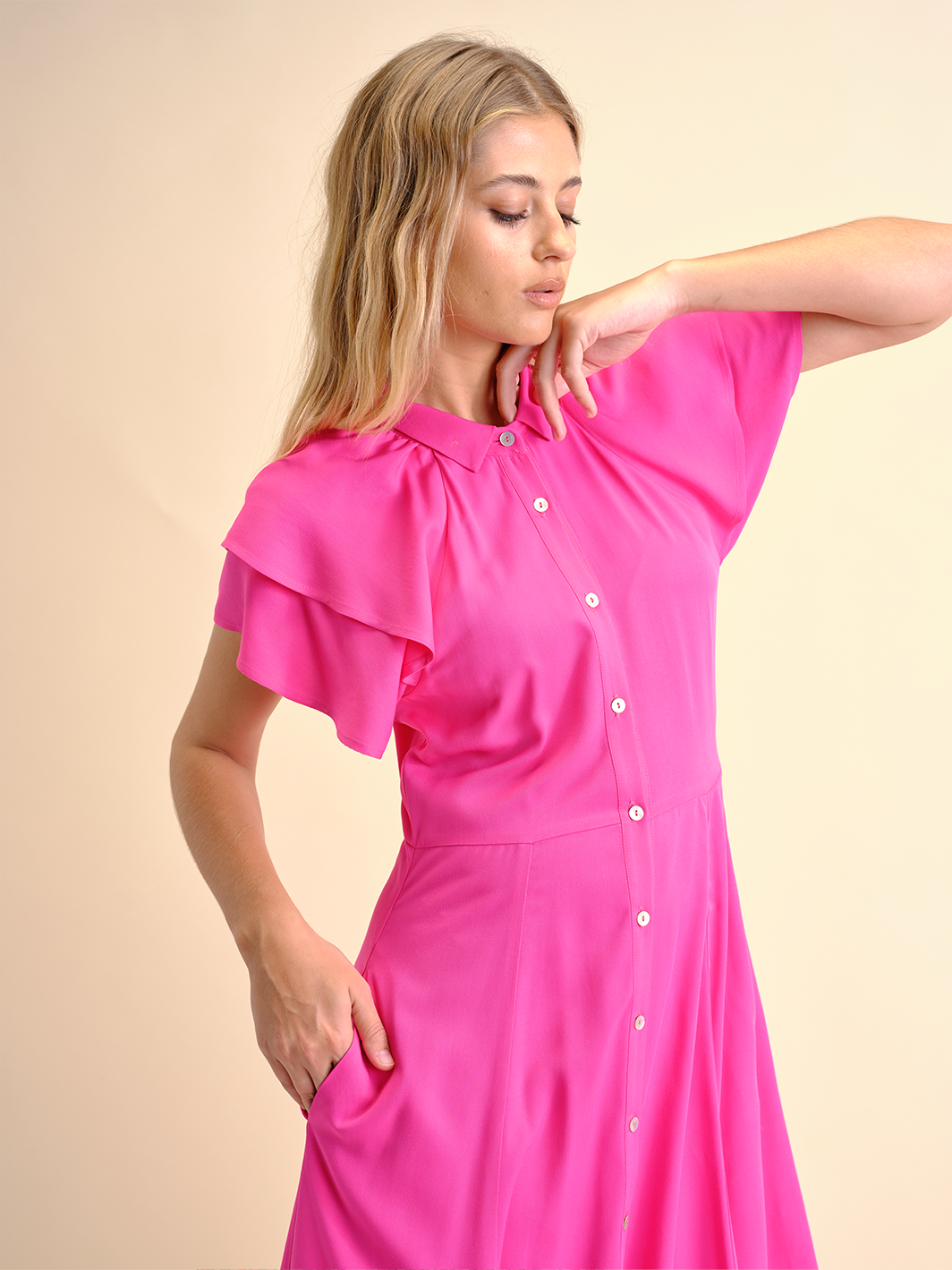 Vestido Midi Liso | GUIMANOS – vista 4