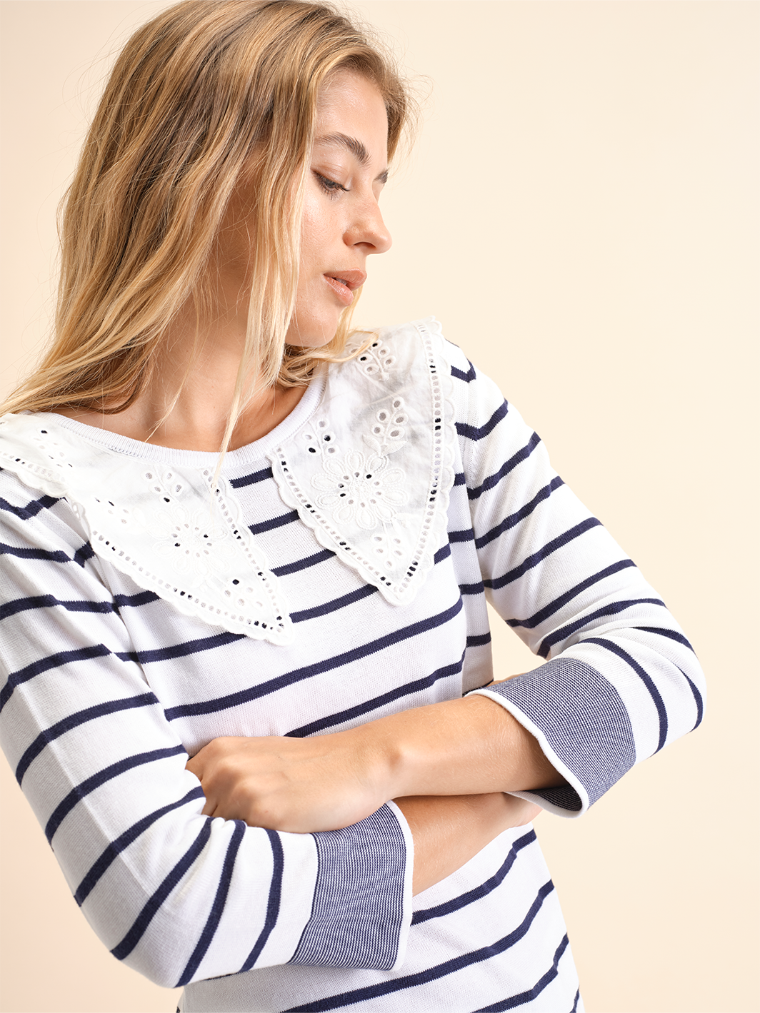 Camisola Malha Bordado Inglês | GUIMANOS