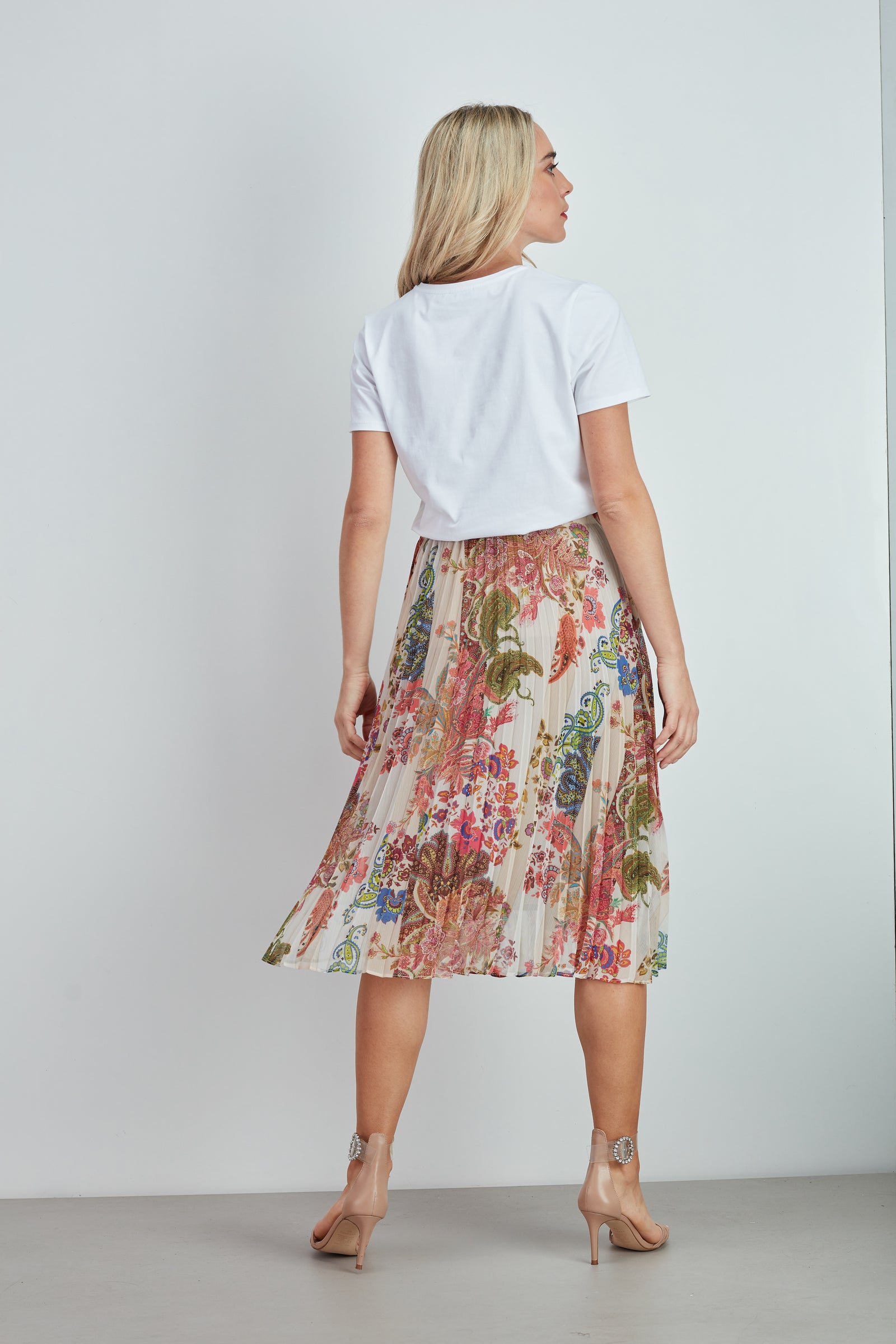 Saia Plissada Estampada - guimanos-store