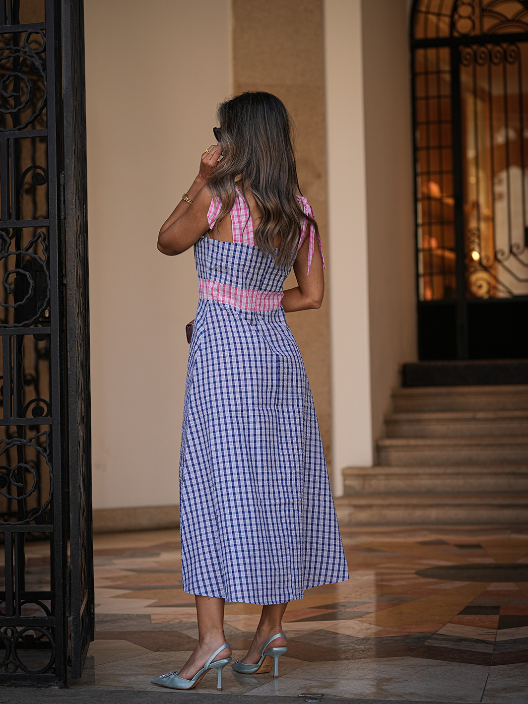 Vestido Midi Vichy | GUIMANOS – vista 4
