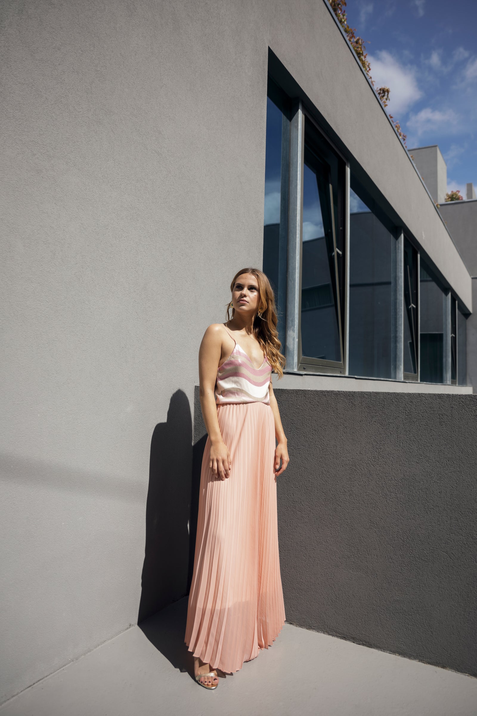 Vestido Lantejolas e Plissado - guimanos-store