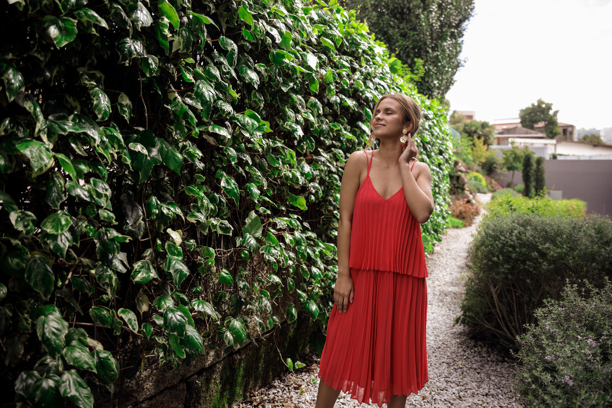 Vestido Plissado Curto - guimanos-store
