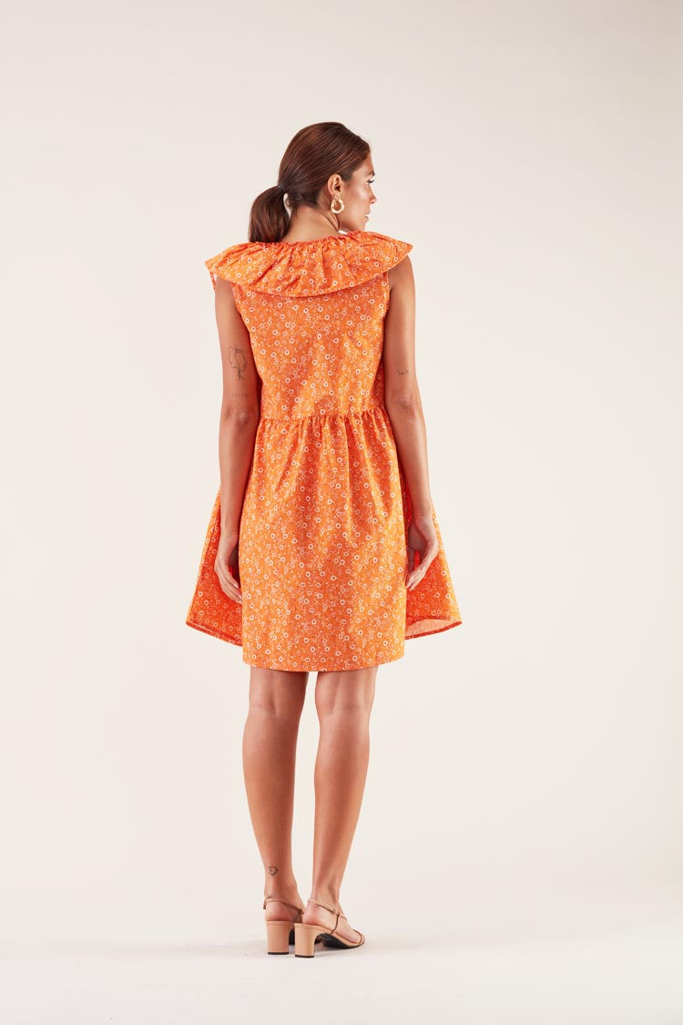 Vestido Estampado Laranja | GUIMANOS – vista 2