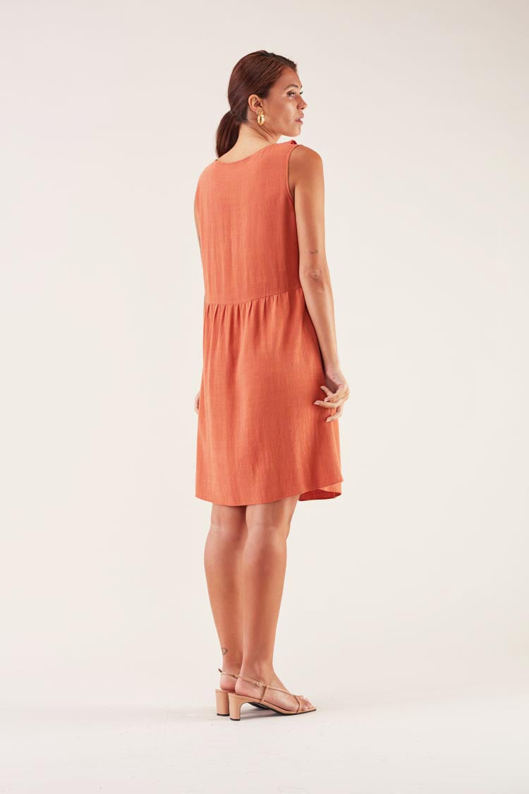 Vestido Linho Folho | GUIMANOS – vista 2