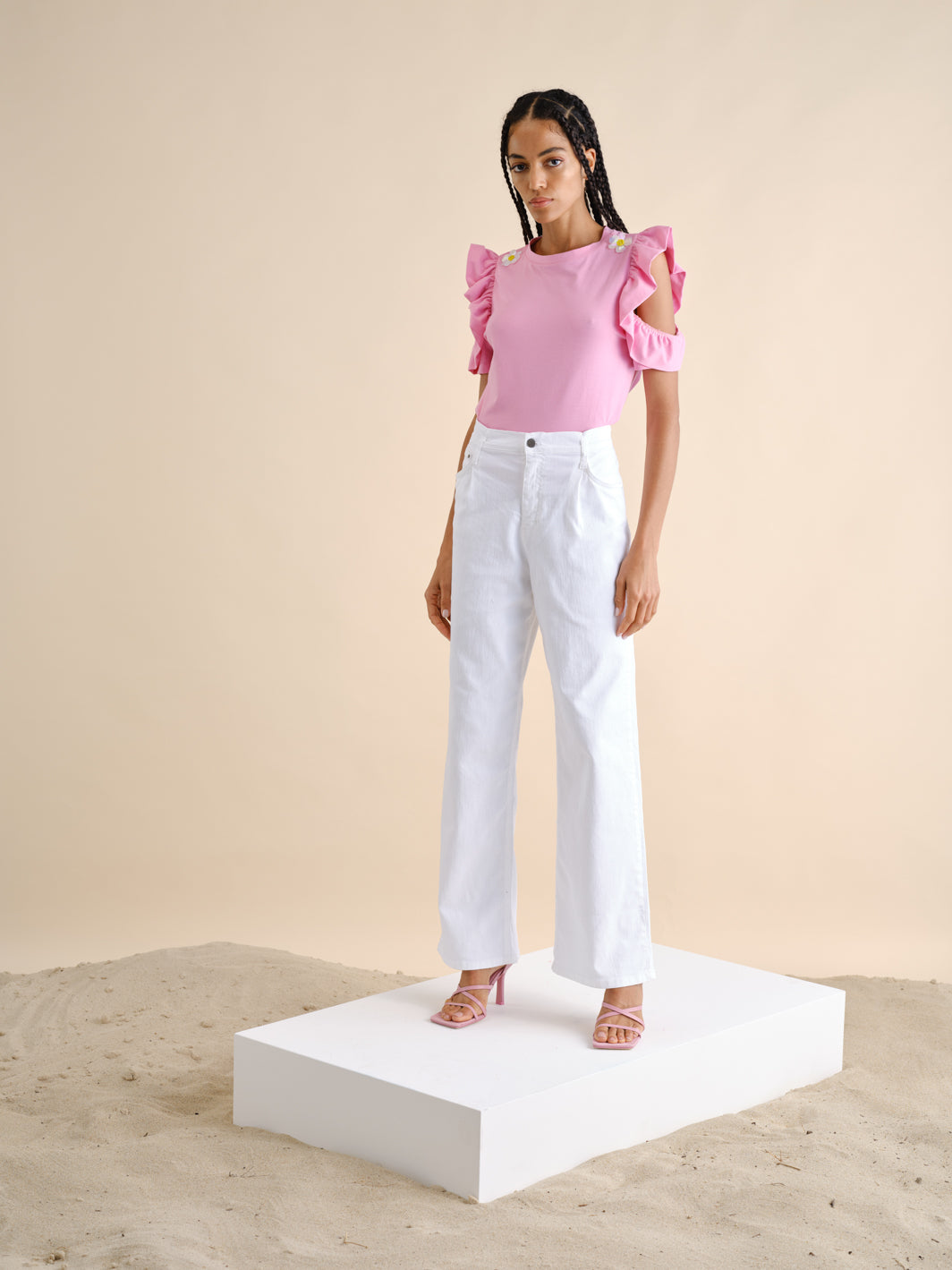T-shirt Aplicação Flores | GUIMANOS – vista 2