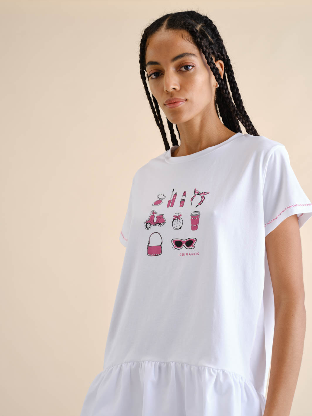 T-shirt Estampado Com Transferes | GUIMANOS – vista 2