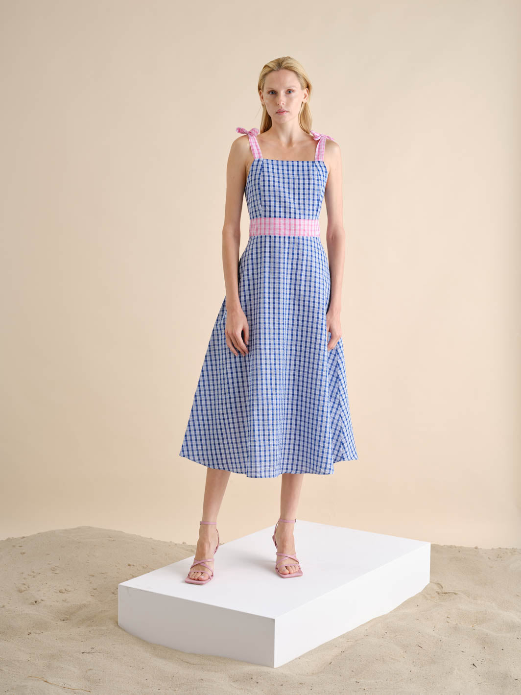 Vestido Midi Vichy | GUIMANOS – vista 6
