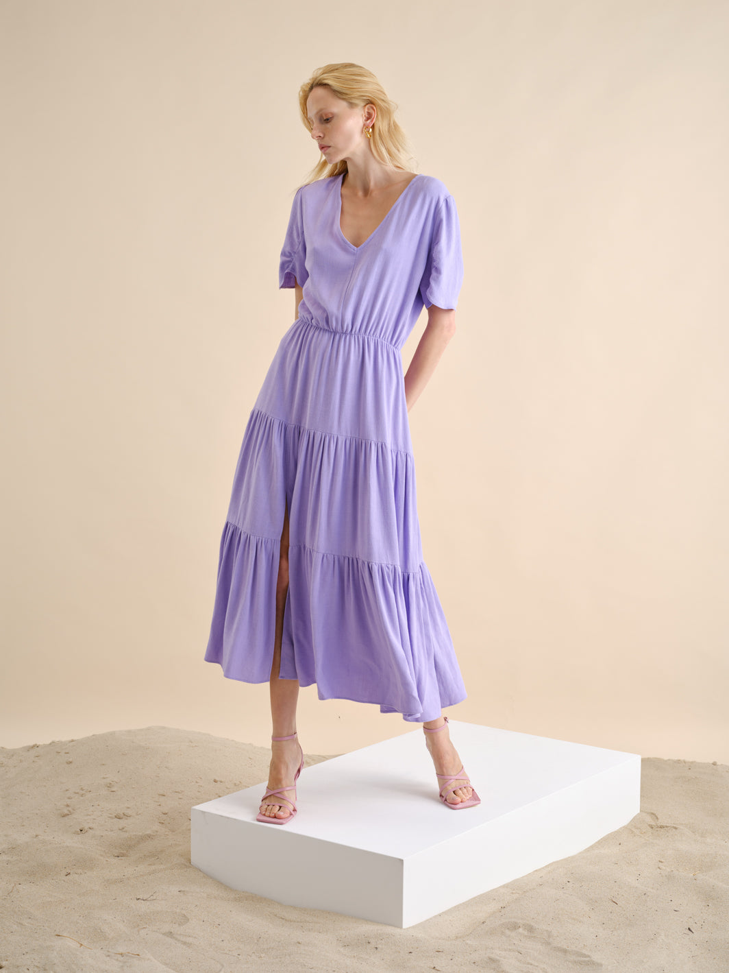 Vestido Midi Linho | GUIMANOS