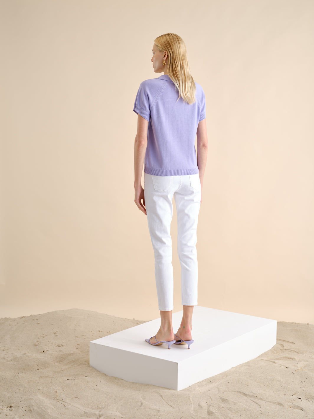 Calças Brancas Slim Fit | GUIMANOS – vista 4