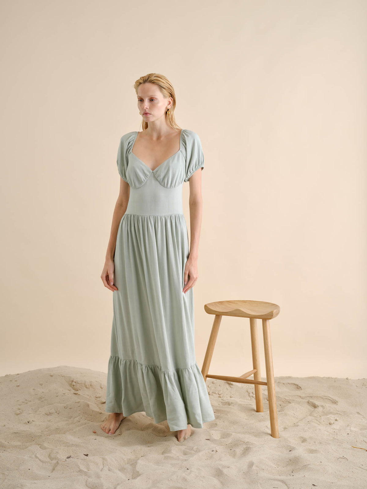 Vestido Linho Comprido | GUIMANOS – vista 2