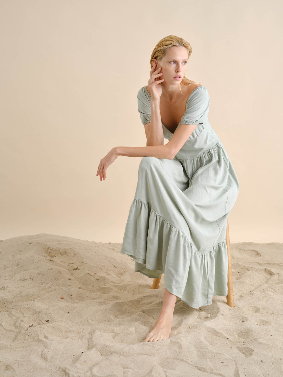 Vestido Linho Comprido | GUIMANOS – vista 5