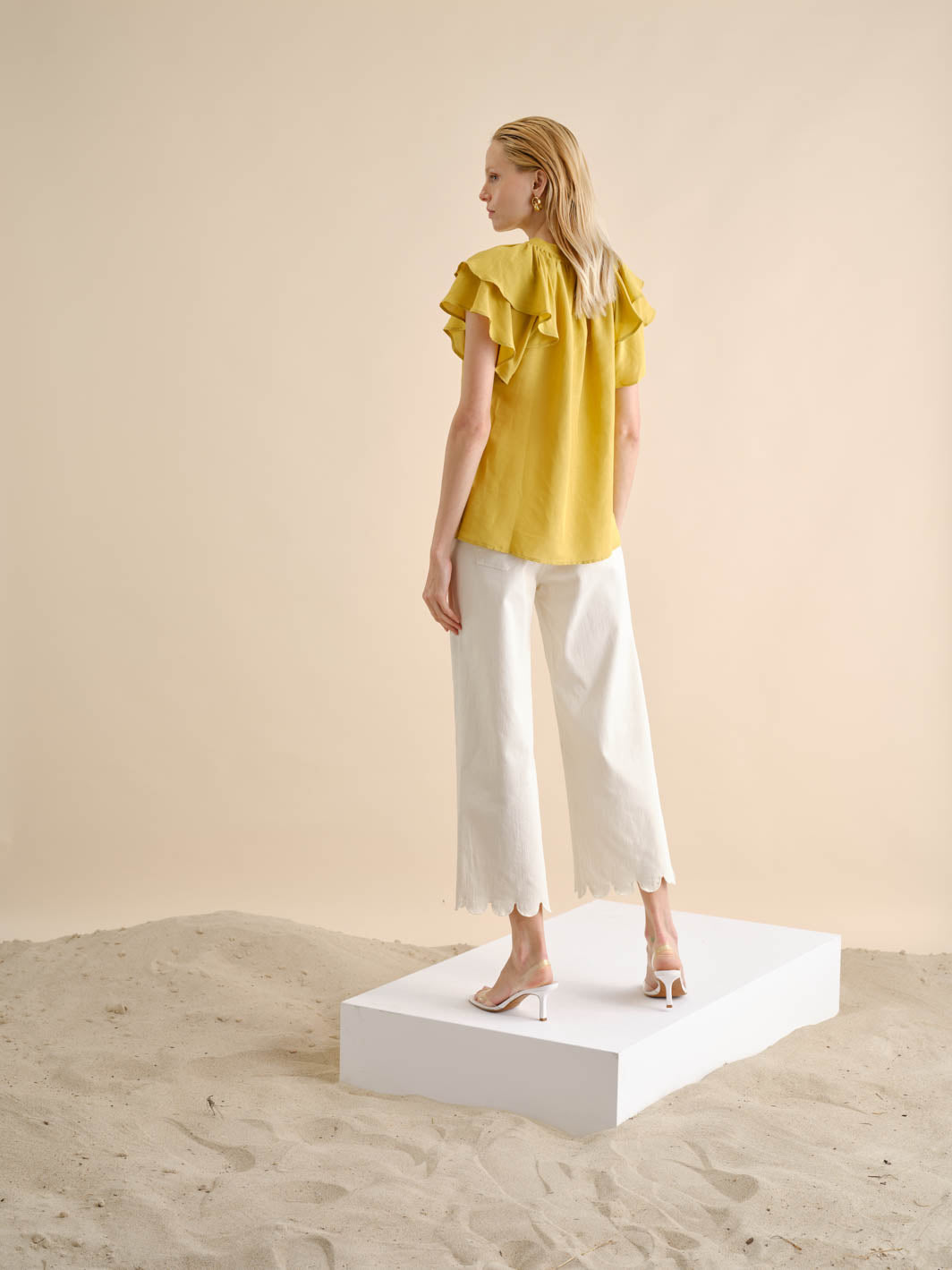 Blusa Linho Folhos | GUIMANOS – vista 3
