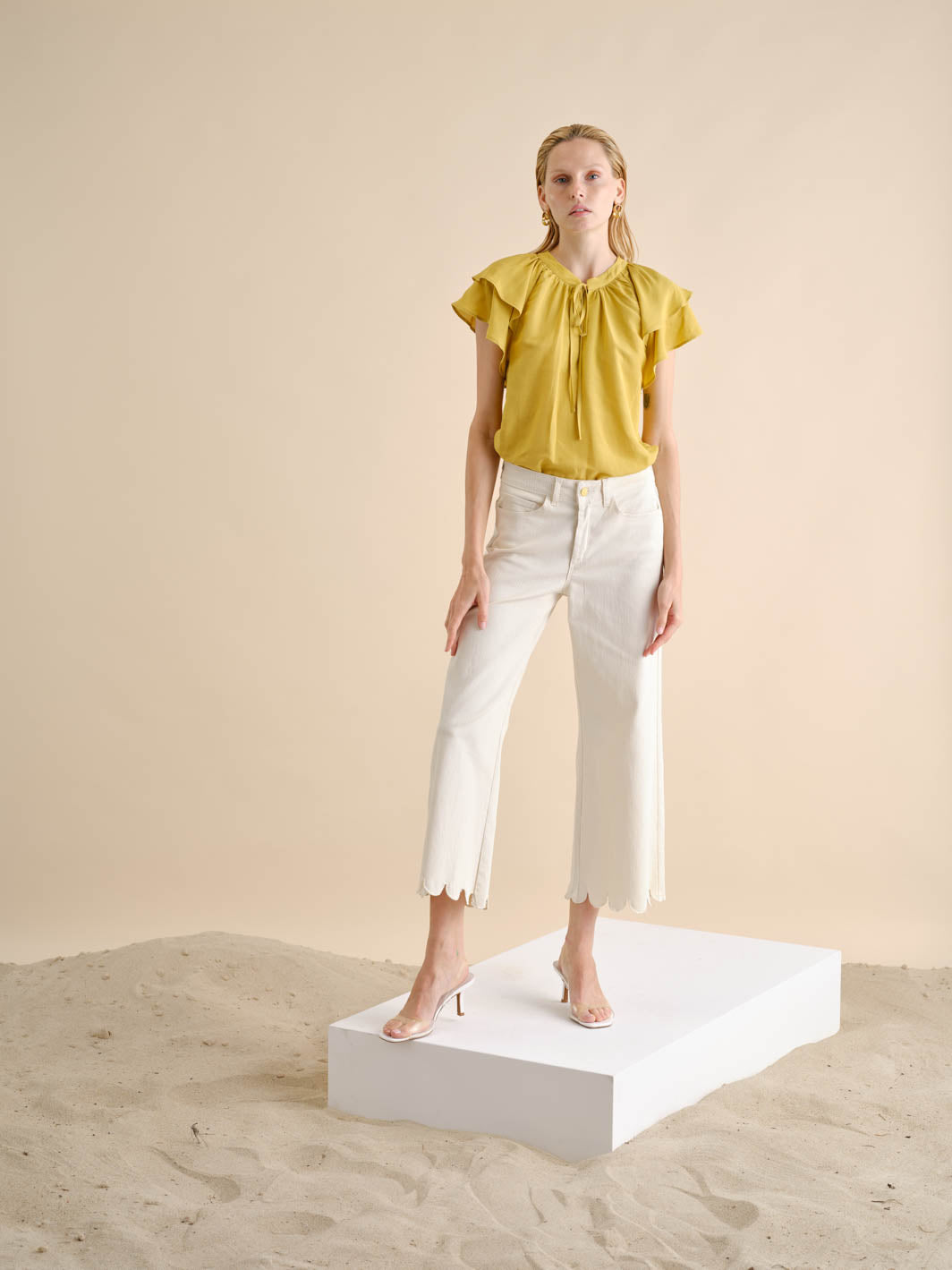 Blusa Linho Folhos | GUIMANOS – vista 2