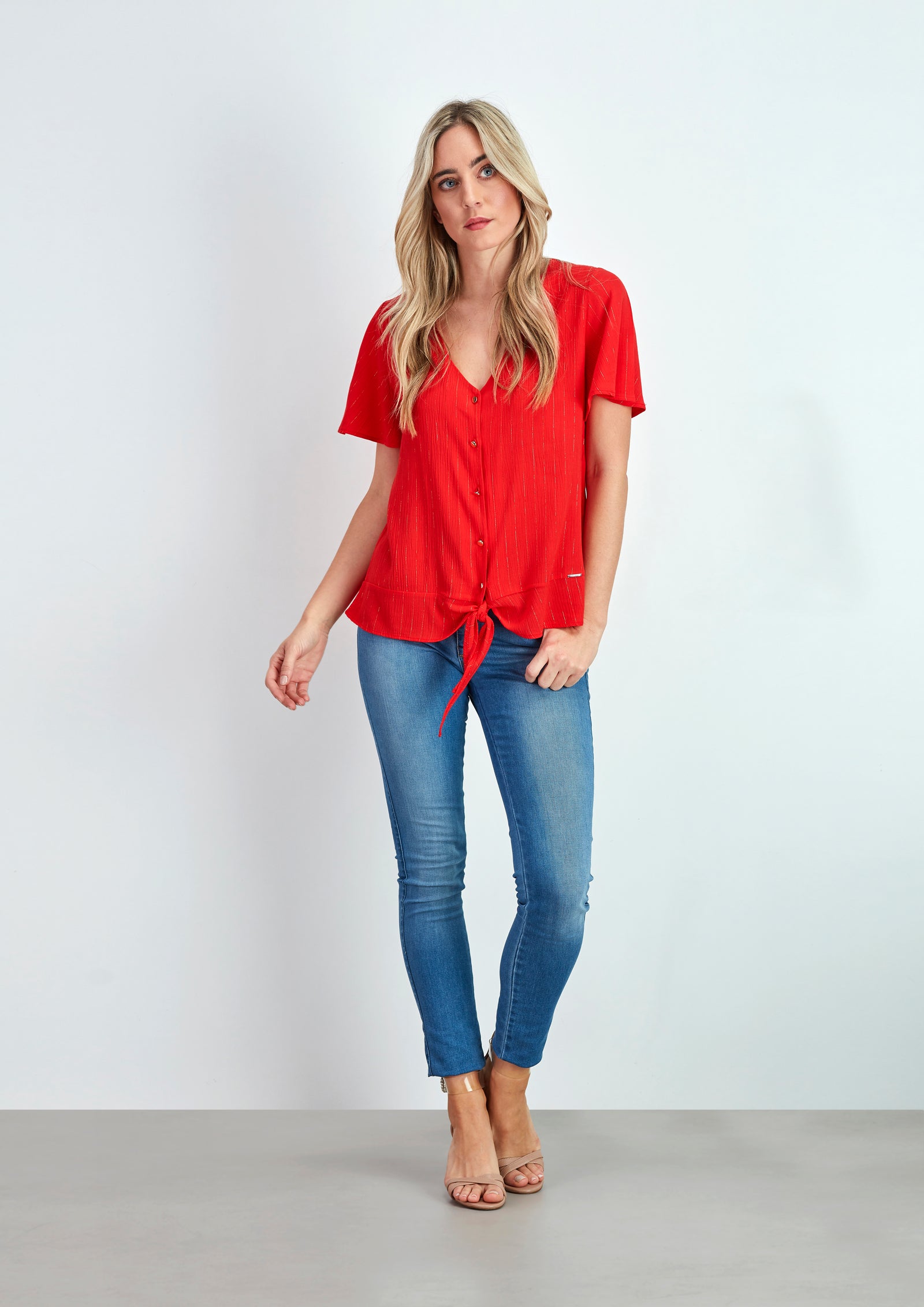 Blusa Com Nó Fio Lurex - guimanos-store