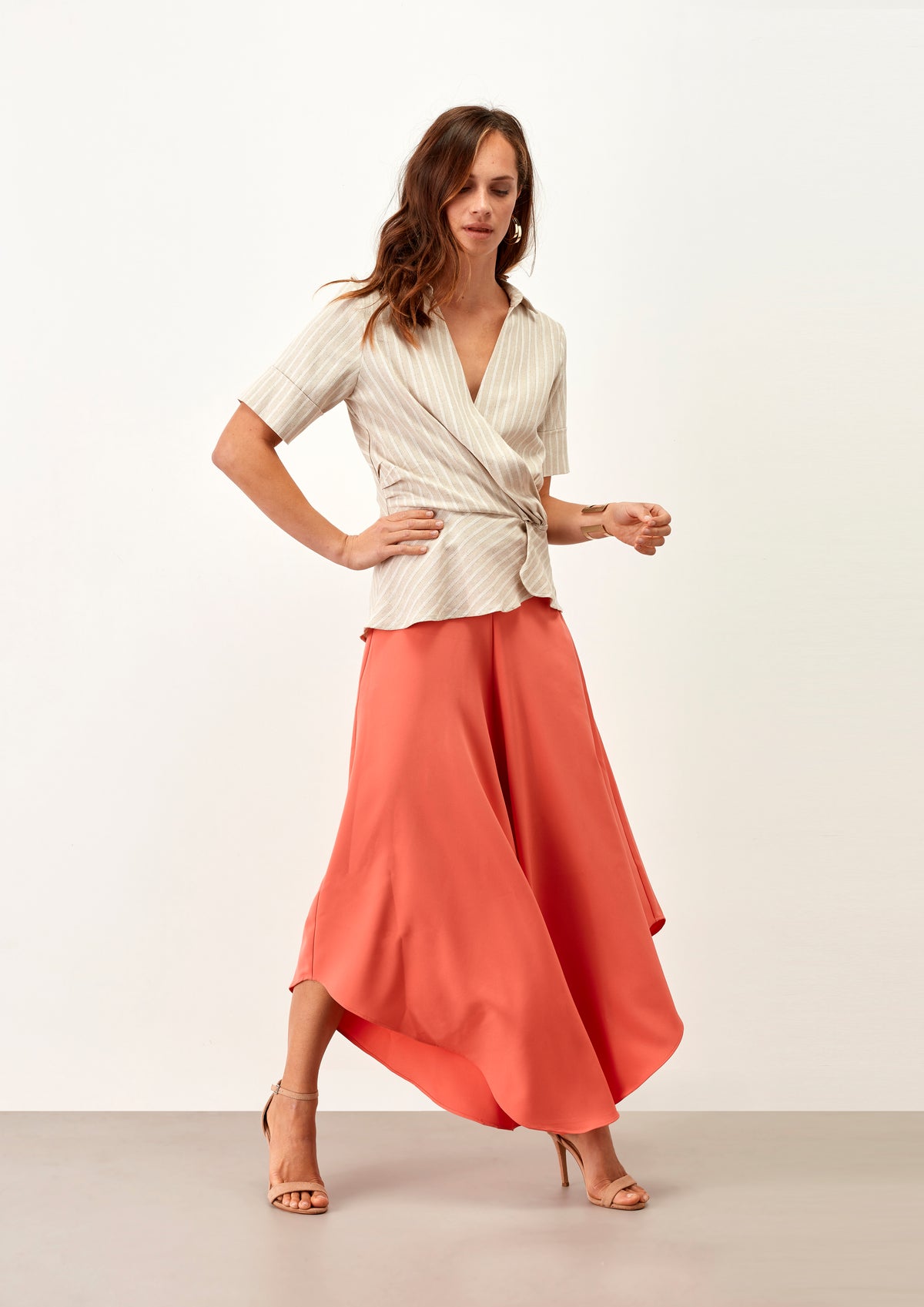 Calça Midi Larga - guimanos-store