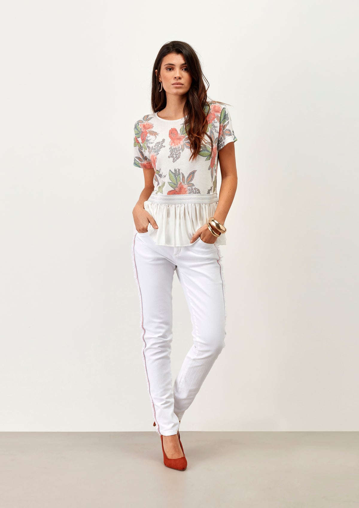 T-Shirt Flores com Folho - guimanos-store
