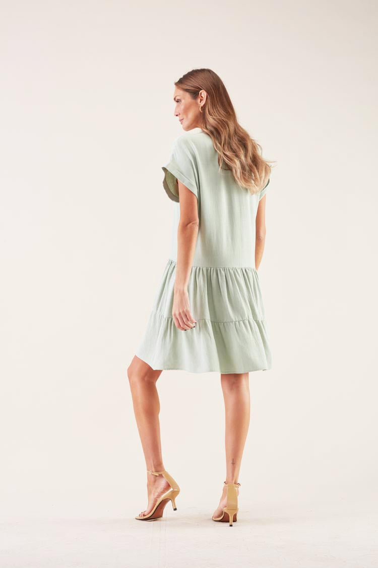 Vestido Linho Fluido | GUIMANOS – vista 3