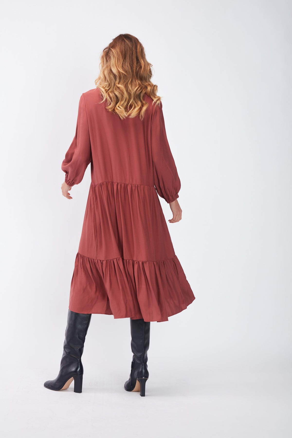 Vestido Midi Liso | GUIMANOS – vista 2