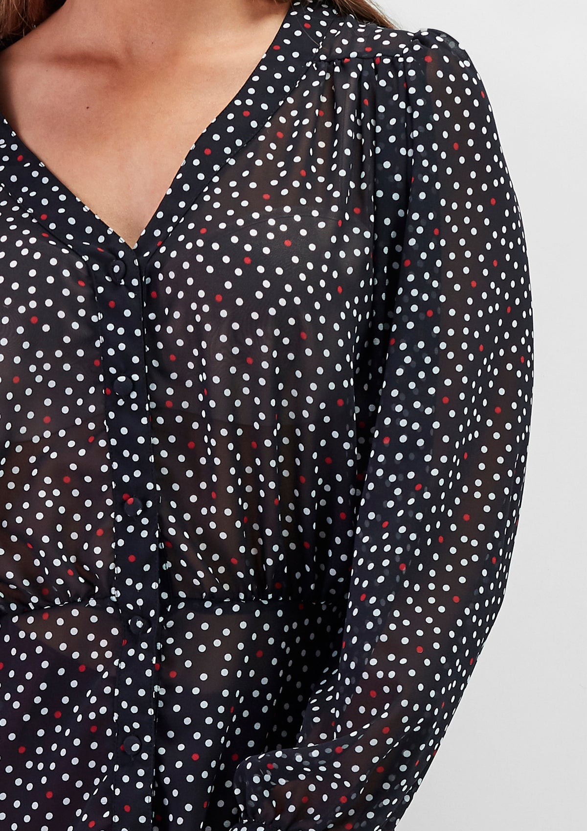 Blusa com Corte de Pintas - guimanos-store