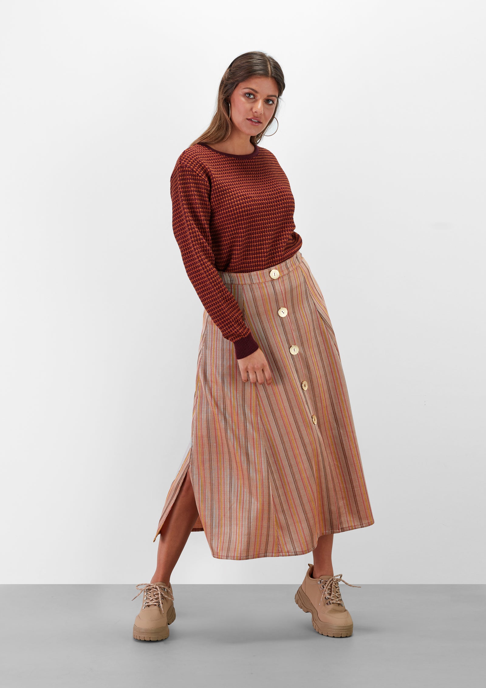 Saia Midi Botões - guimanos-store