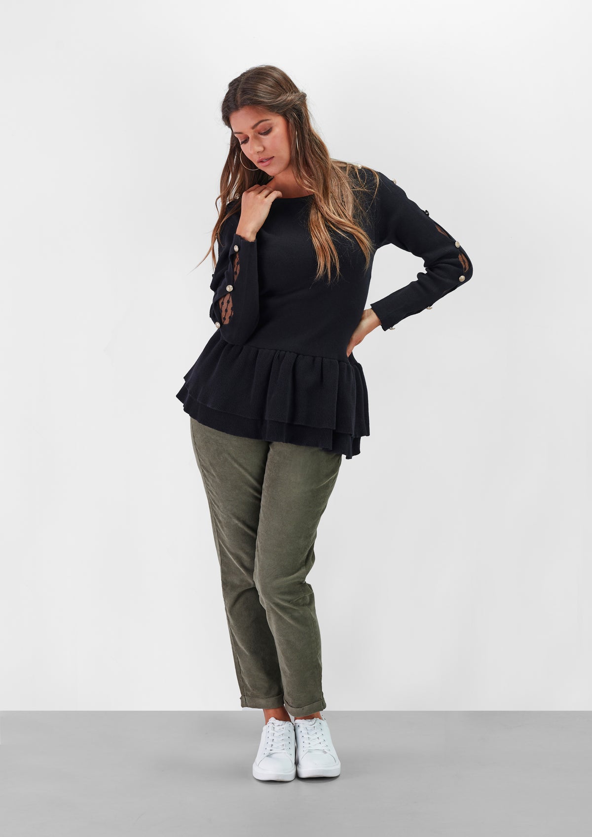 Camisola Renda e Botões - guimanos-store