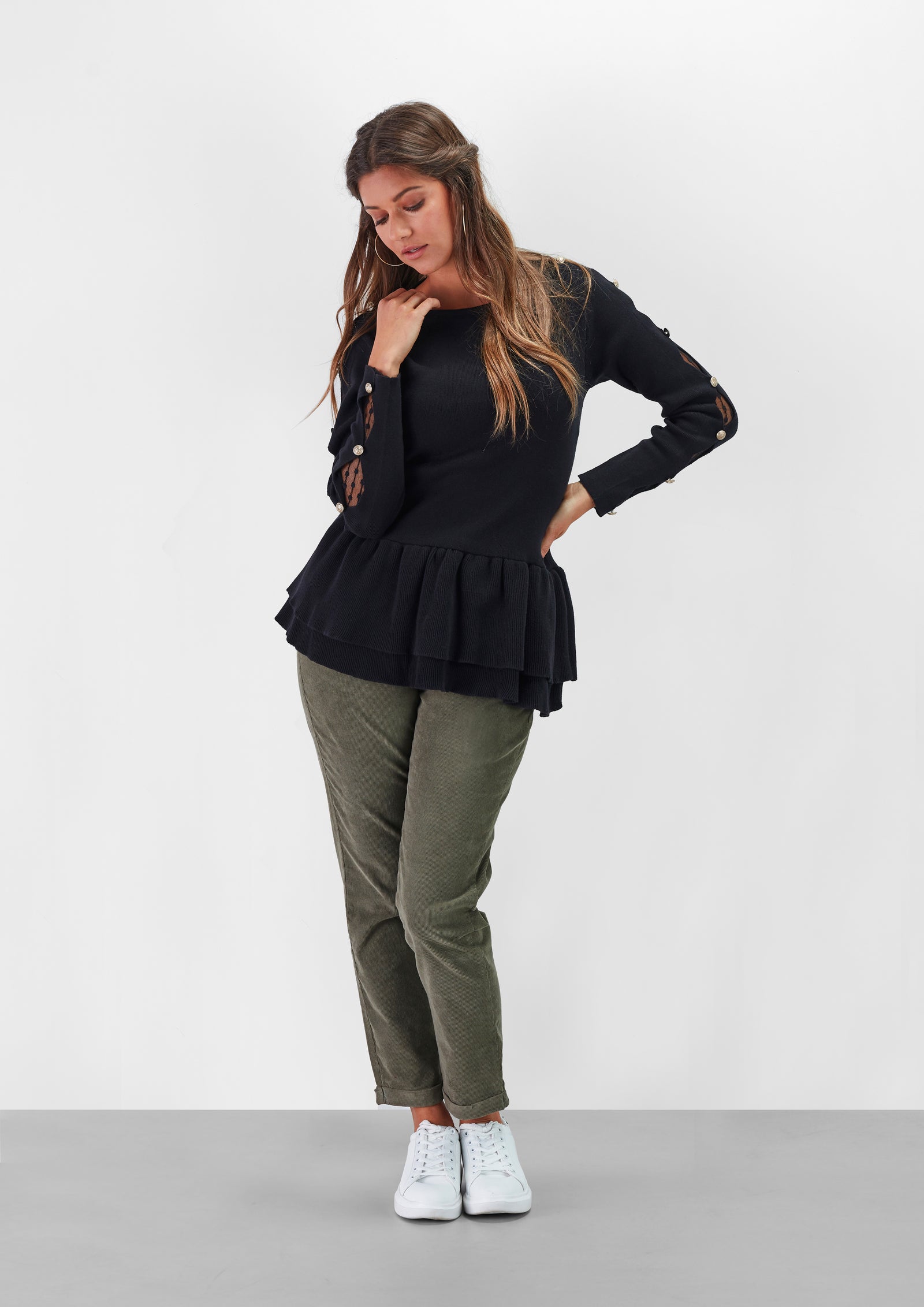 Camisola Renda e Botões - guimanos-store