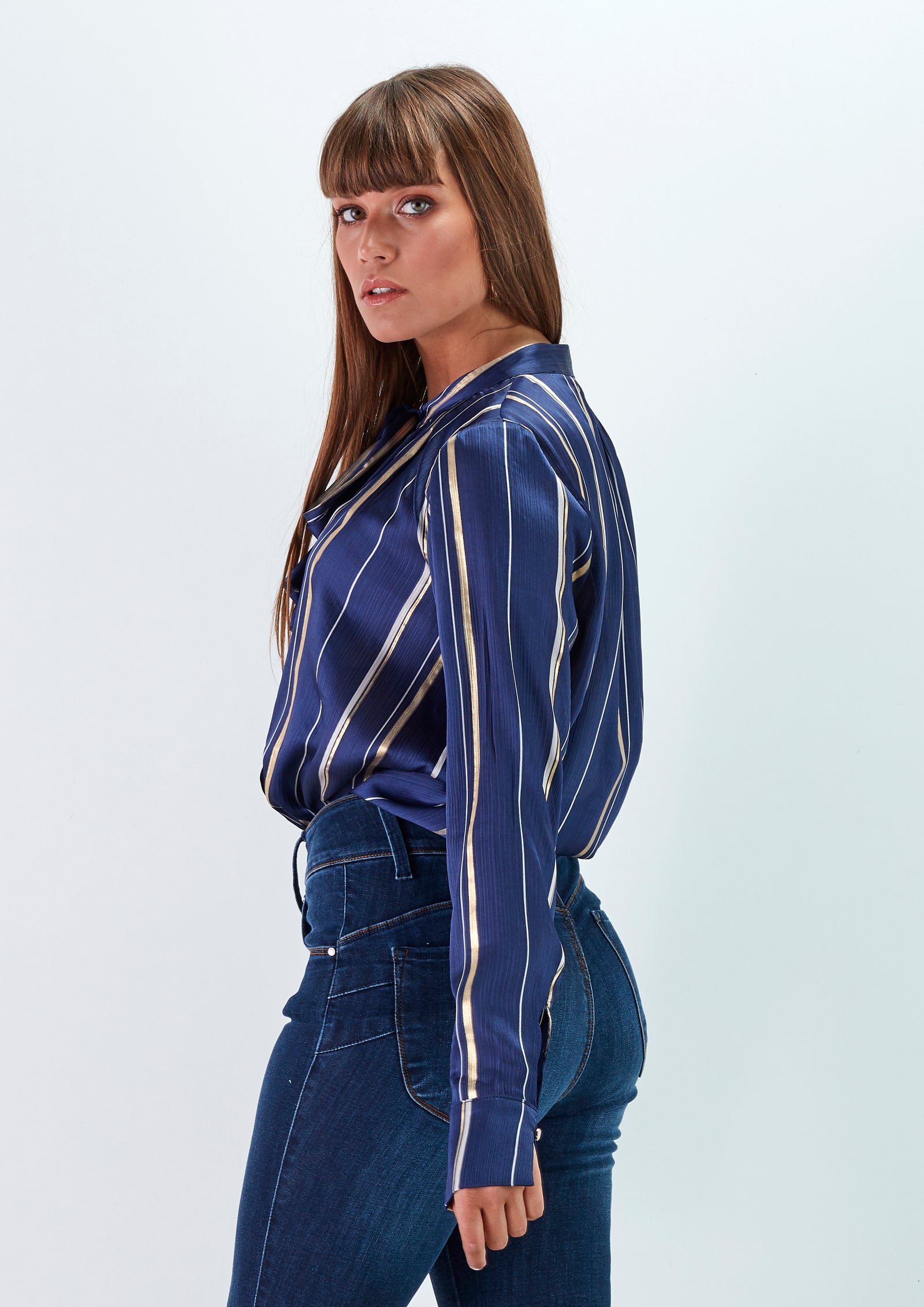 Blusa com Riscas Douradas - guimanos-store