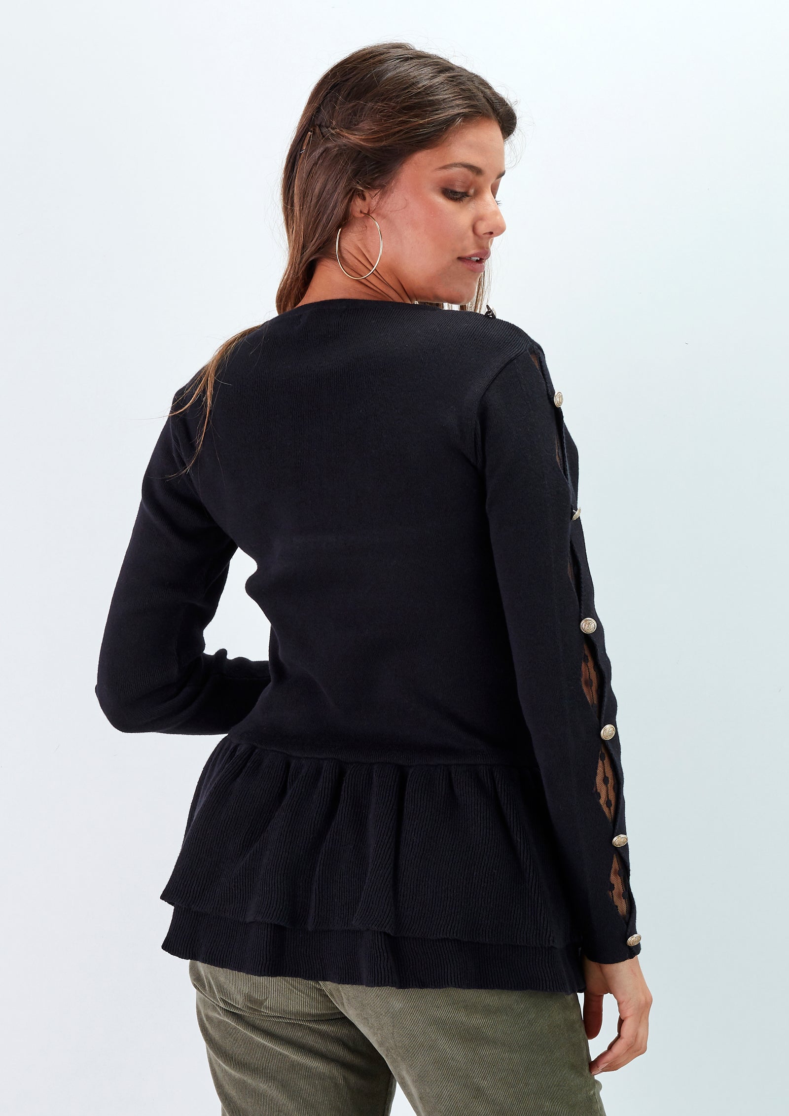 Camisola Renda e Botões - guimanos-store