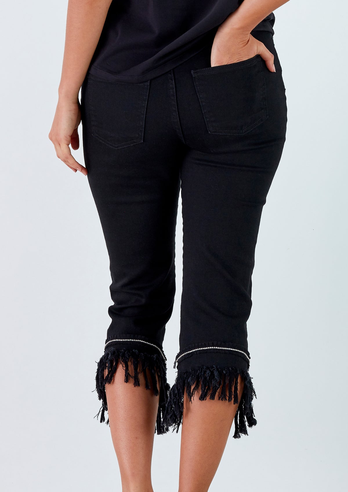 Calça Preta Franjas - guimanos-store