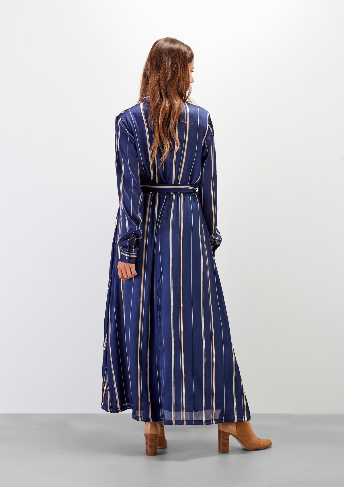 Vestido com Riscas Douradas - guimanos-store