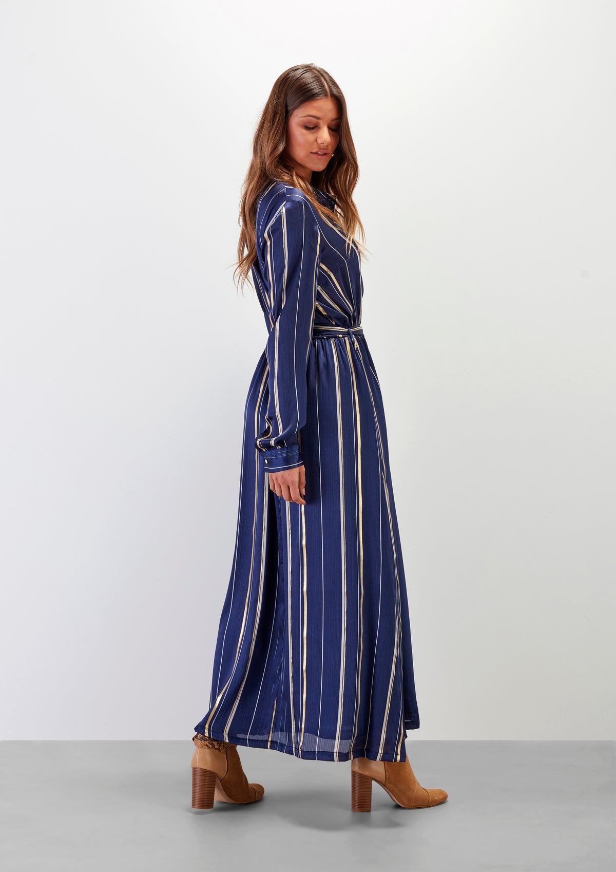 Vestido com Riscas Douradas - guimanos-store
